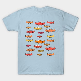 Cute and Colorful Crab Pattern T-Shirt